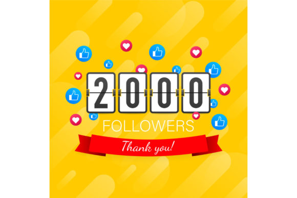 Download Thank You 2000 Followers Numbers. Congra - Premium Resources