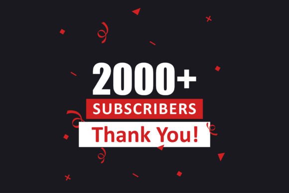 Download 2000 Plus Subscribers Thank You Vector - Premium Resources