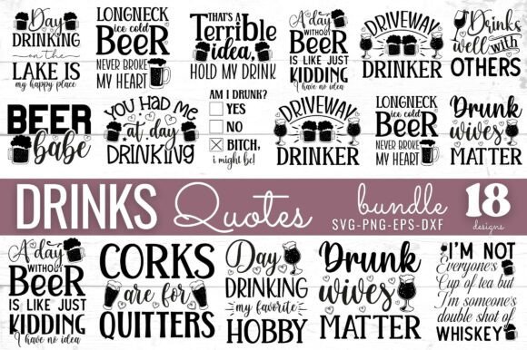 Download Drinks SVG Bundle, Drinking SVG Bundle - Drinking svg Collection