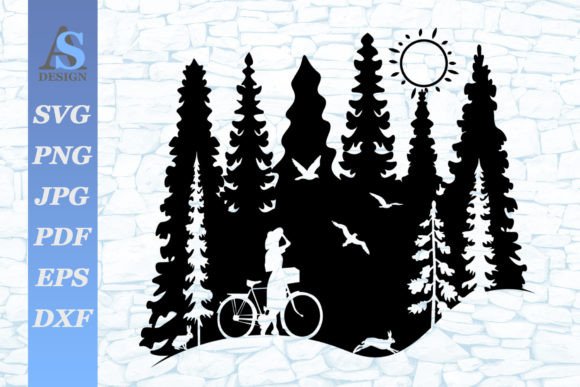 Download Girl in Nature SVG - Nature Collection