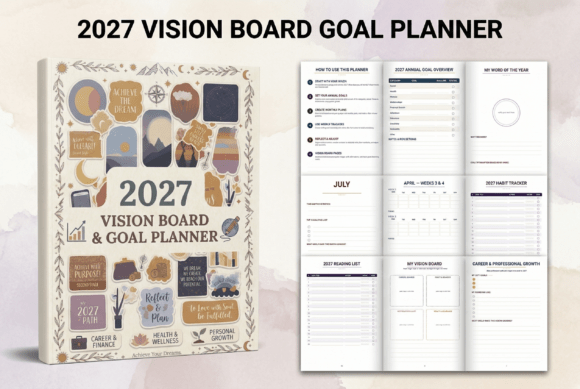 Download 2027 Vision Board Goal Planner - 2027 Collection
