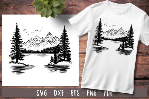 Download Mountain Lake Svg | Lake Life Nature Svg - Nature Collection