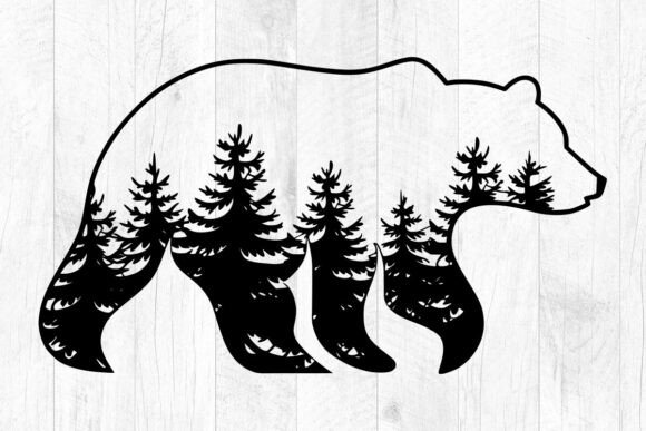 Download Bear Nature Svg, Forest Svg, Bear Vector - Nature Collection
