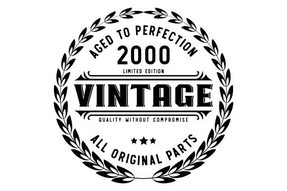 Download Vintage 2000 Aged to Perfection SVG EPS - 2000 Collection