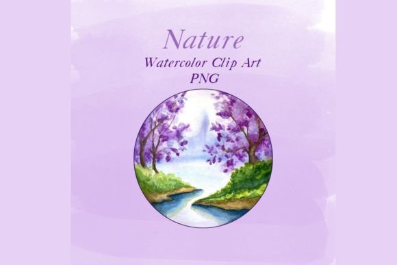 Download Watercolor Nature Illustration Round - Nature Collection