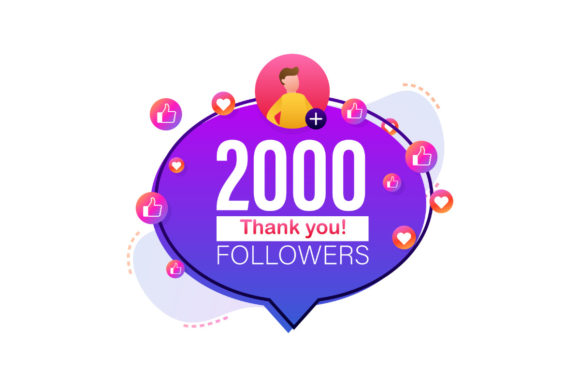 Download Thank You 2000 Followers Numbers. - Premium Bundle