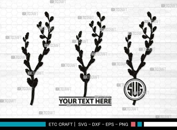 Download Pussy Willow Monogram, Spring Nature Svg - Nature Collection